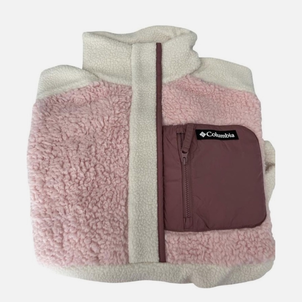 Soft & Cozy Columbia Women's Lodge Sherpa Fleece Jacket Pink XXL NWT